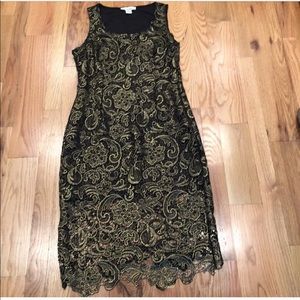 Gold and Black large slimming with spandex slip